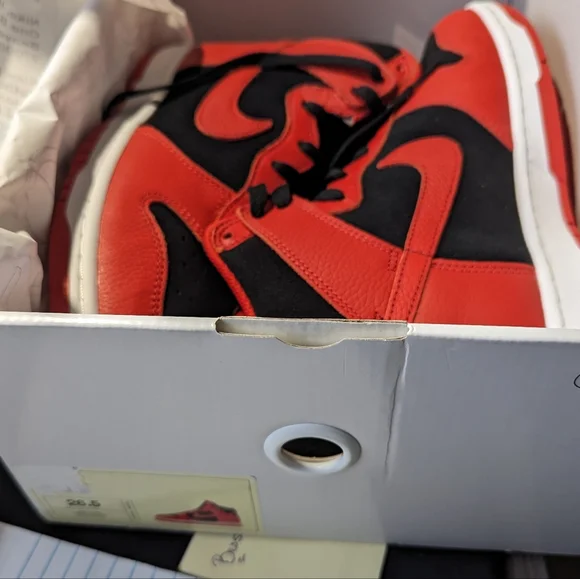 Nike | Shoes | Nike Dunk High Redblack Mens Size 85 | Poshmark display picture 1